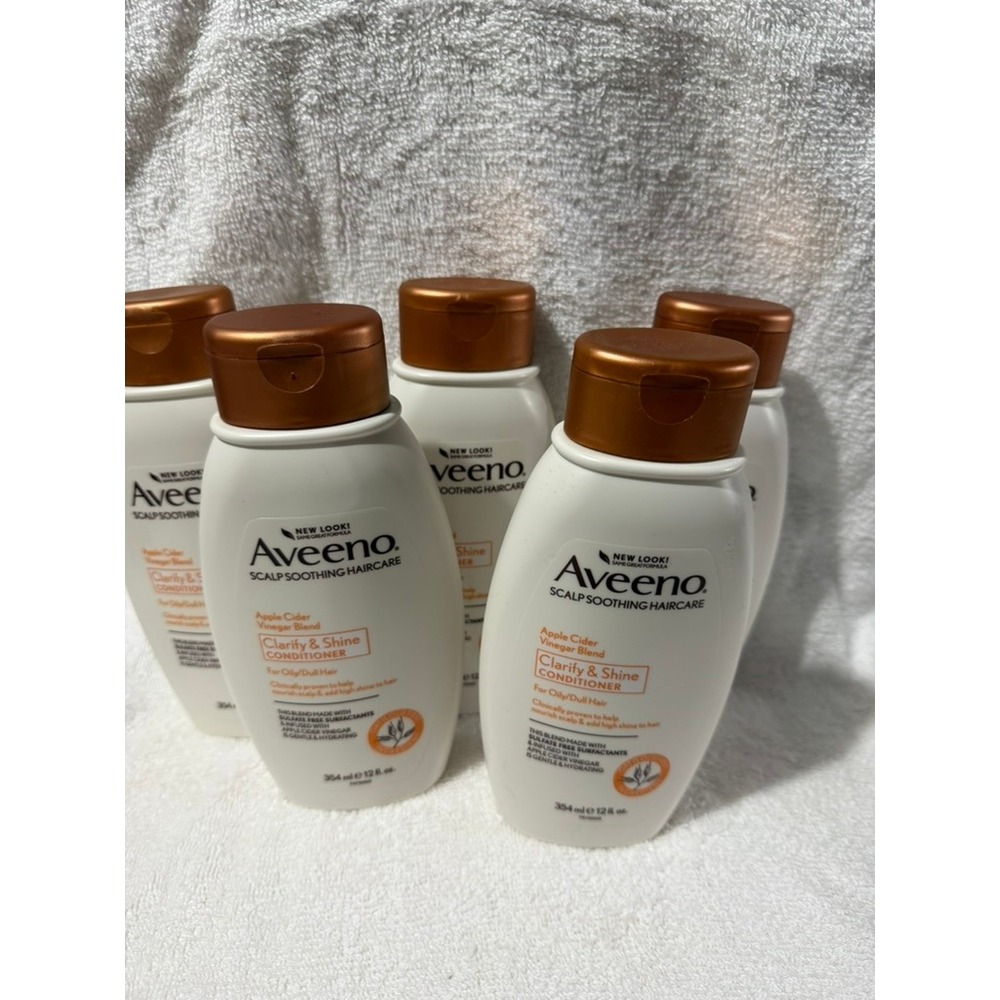 Aveeno Apple Cider Vinegar Blend Clarify & Shine Conditioner 12oz Lot of 5